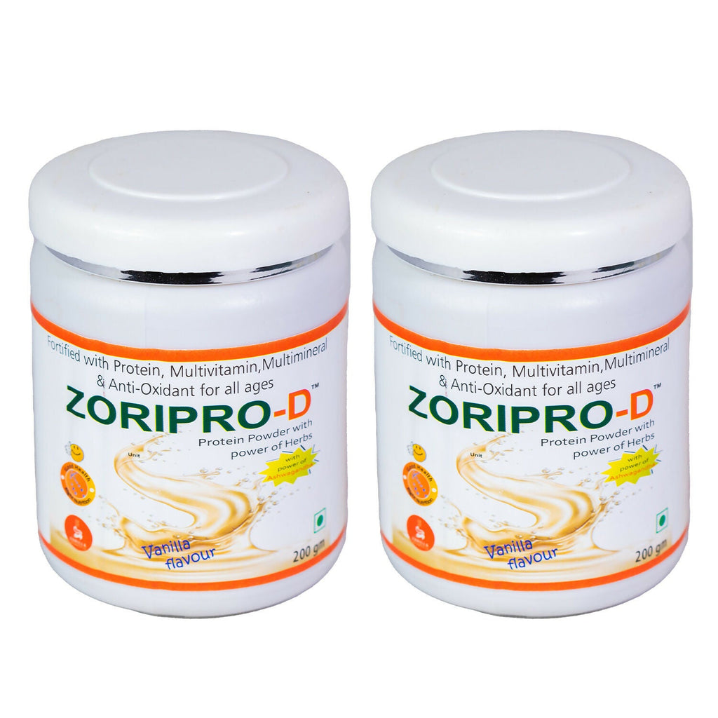Zorilla Life Science Zoripro-D Protein Powder - Vanilla I Fortified with Protein I Multivitamin I Multimineral I Protein Powder with power of Herbs I Milk Protein with Power of Ashwagandha