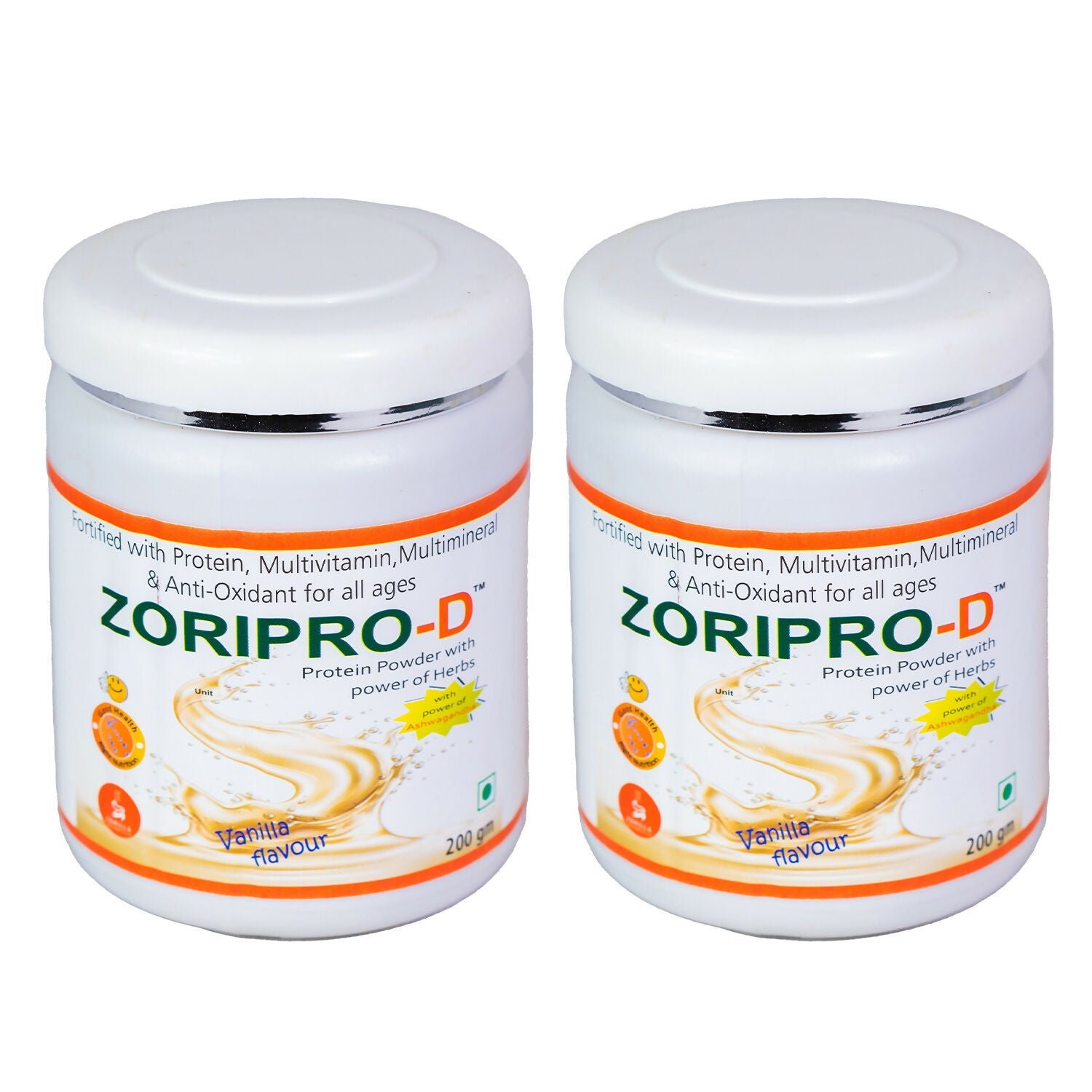 Zorilla Life Science Zoripro-D Protein Powder - Vanilla I Fortified with Protein I Multivitamin I Multimineral I Protein Powder with power of Herbs I Milk Protein with Power of Ashwagandha