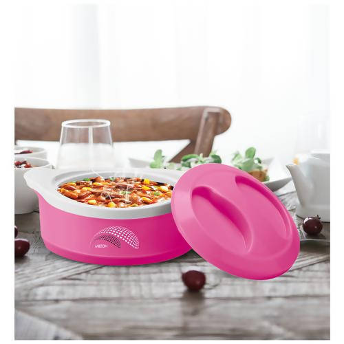 Milton New Marvel 2500 Inner Steel Casserole For Roti/Chapati - Pink Color
