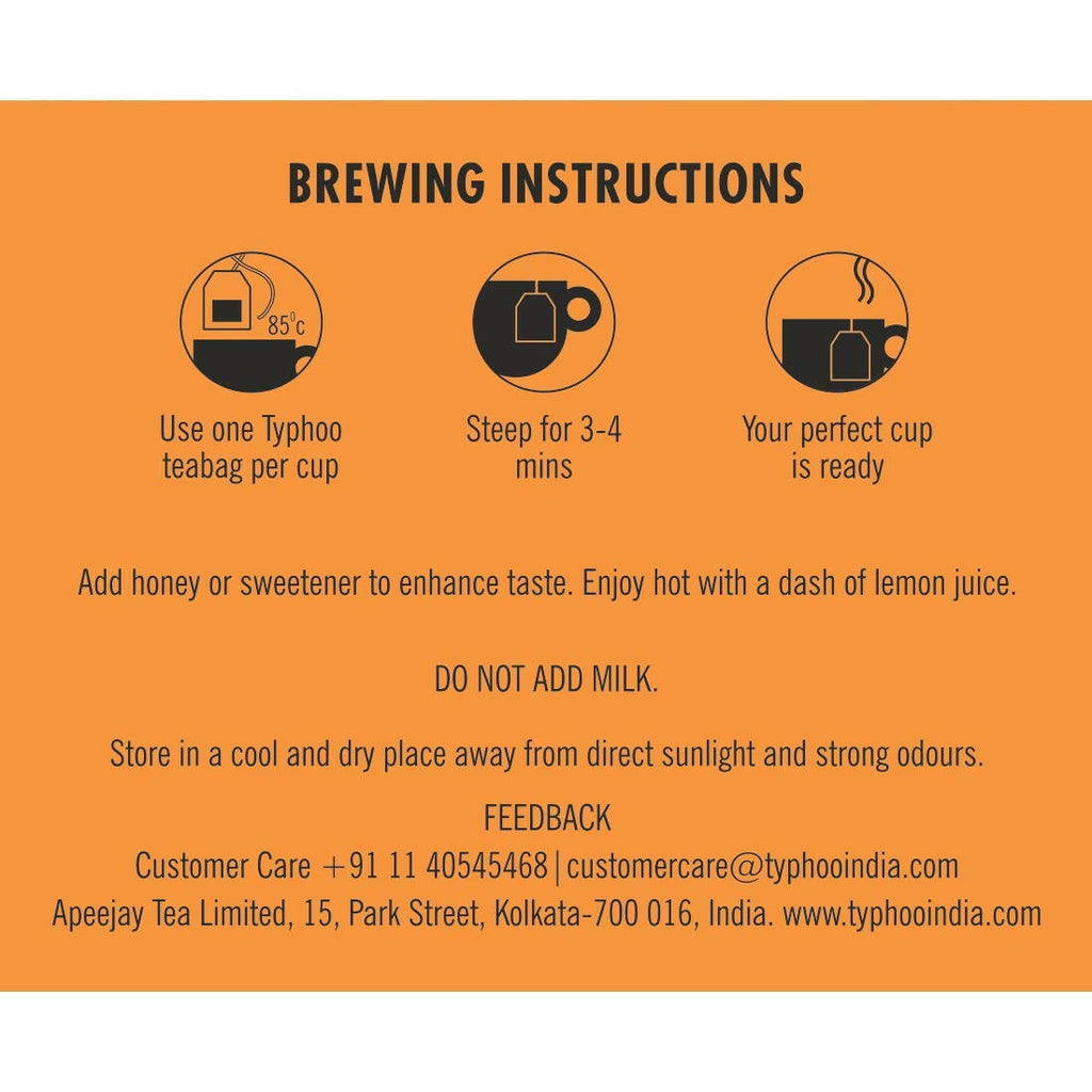 Typhoo Cleansing Lemon & Honey Green Tea Bags