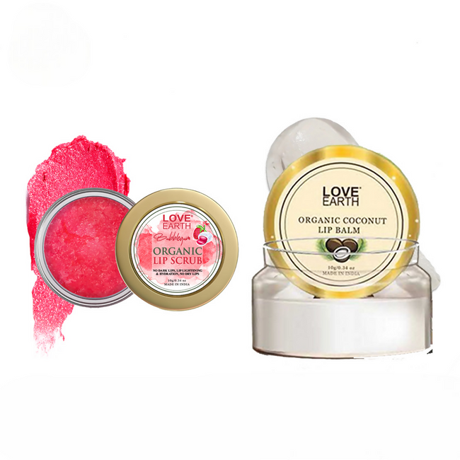 Love Earth Lip Saviour Kit for Skin Hydration & Moisturization, Chapped Lips With Bees Wax And Cocoa Butter Hover Image