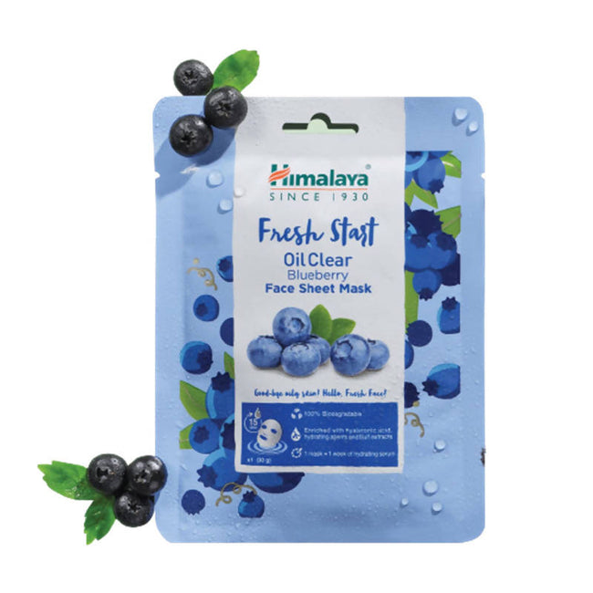 Himalaya Fresh Start Oil Clear Blueberry Face Sheet Mask Hover Image