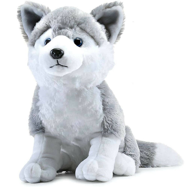 Webby Plush Husky Dog Stuffed Animal Puppy Soft Toy-Grey Hover Image