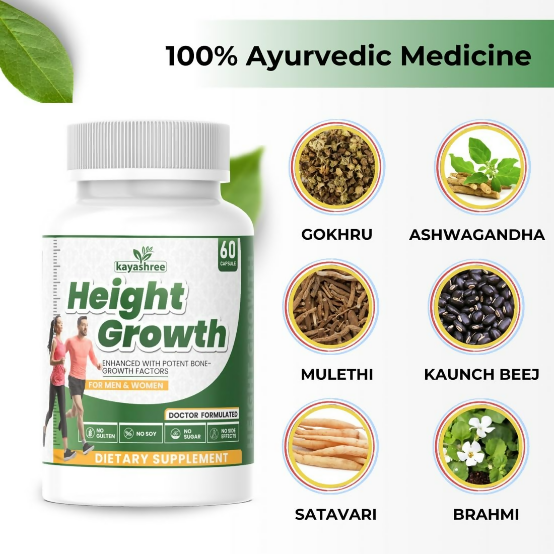 Kayashree Height Growth Capsules Height Increase For Men & Women