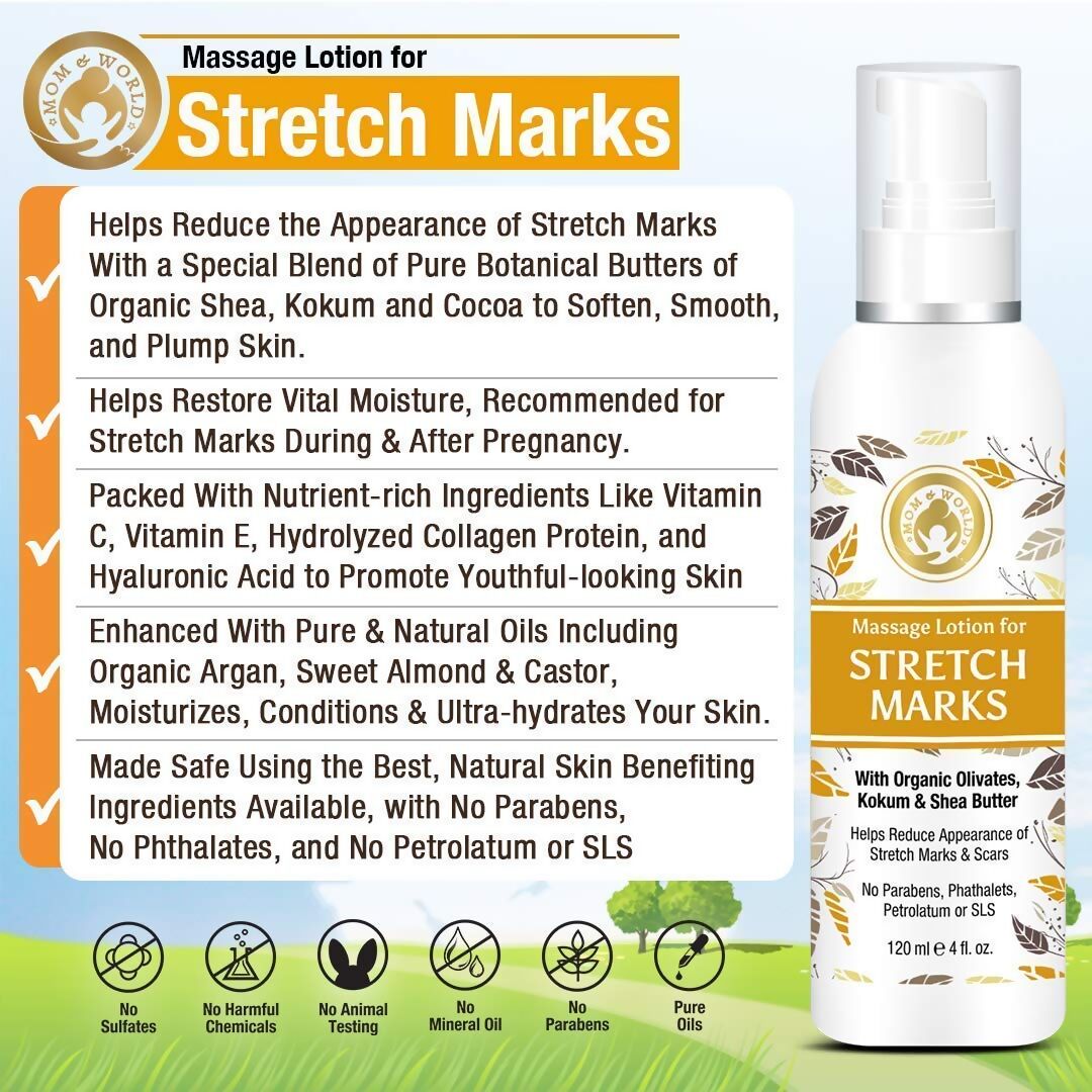 Mom & World Massage Lotion For Stretch Marks