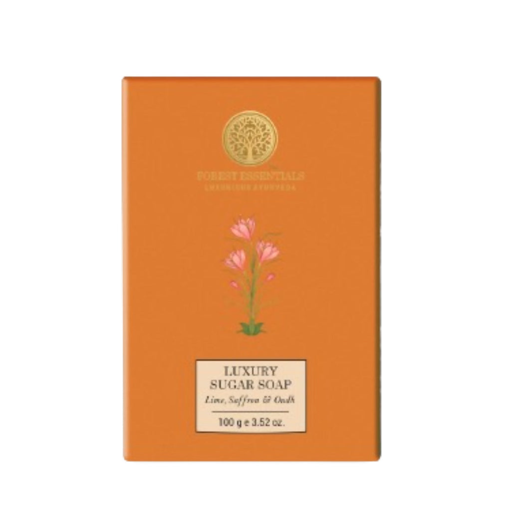 Forest Essentials Luxury Sugar Soap Lime Saffron & Oudh