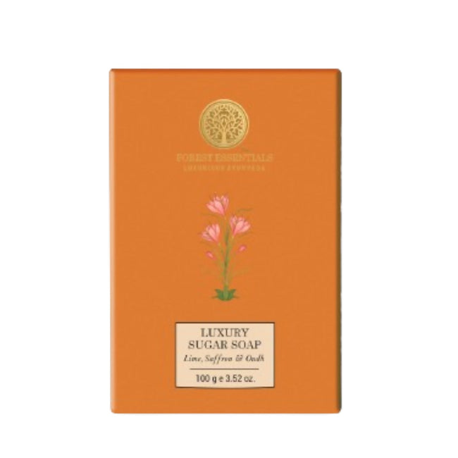 Forest Essentials Luxury Sugar Soap Lime Saffron & Oudh Hover Image
