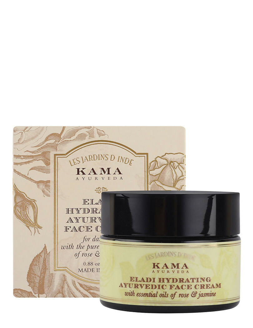 Kama Ayurveda Hydrating Summer Skin Combo - Rose Water, Rose & Jasmine Cleanser & Eladi Face Cream