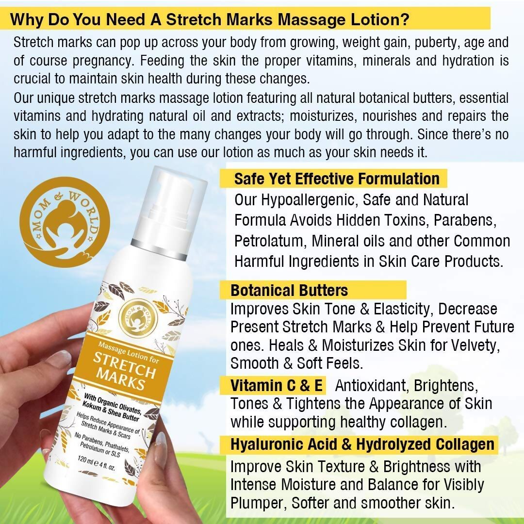Mom & World Massage Lotion For Stretch Marks