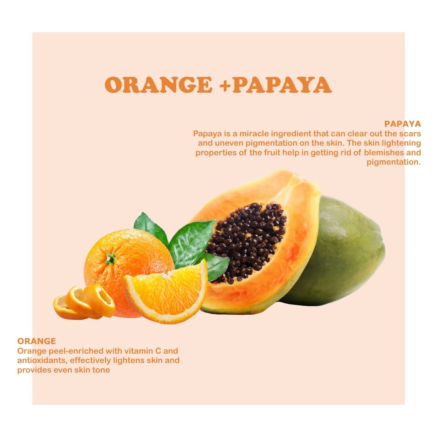 Kimayra Organic Orange + Papaya Face Pack Powder For Tan Removal, Helps In Retain Moisture & Reduce Wrinkles & Fine Lines