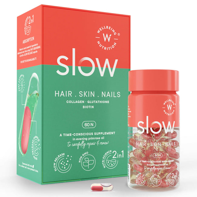 Wellbeing Nutrition Slow | Hair, Skin & Nails Capsules Hover Image
