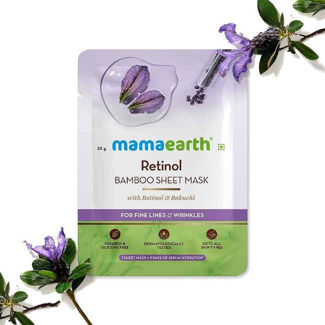 Mamaearth Retinol Bamboo Sheet Mask For Fine Lines & Wrinkles Main Image
