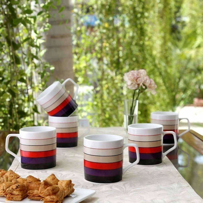 Coffee Mug Set, 220ml/6.6cm, Set of 6, Multicolour Hover Image