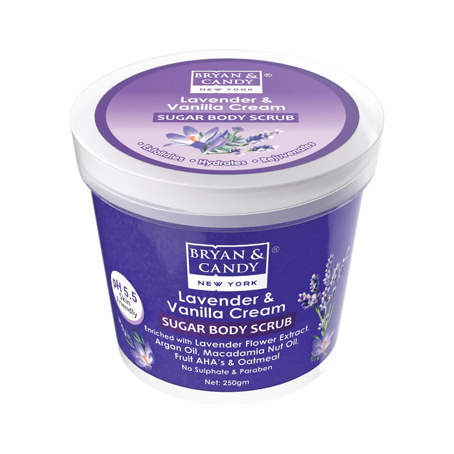 Bryan & Candy Lavender & Vanilla Cream Sugar Body Scrub Hover Image