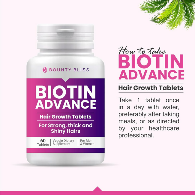 Bounty Bliss Biotin Advance Hair Growth Tablets Beauty & Hair Growth Gummies Main Image