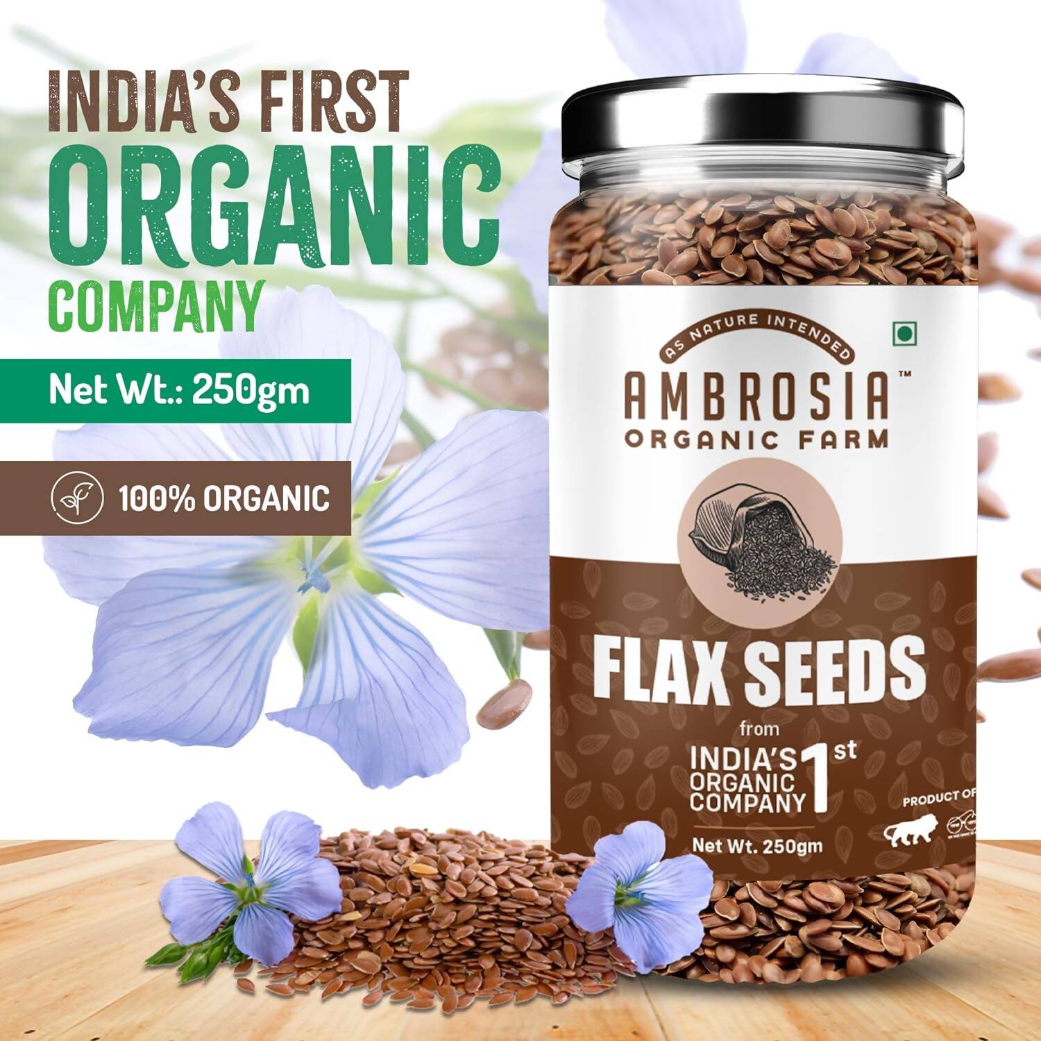 Ambrosia Organic Farm Flax Seeds