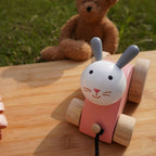 Matoyi Rabbit Wooden Pull Along Toy For Kids