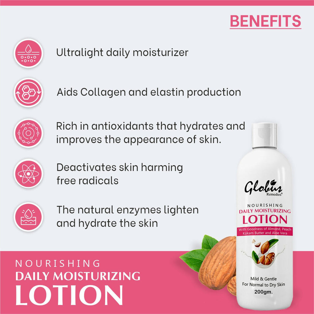 Globus Remedies Nourishing & Daily Moisturizing Body Lotion, For Silky Smooth Skin