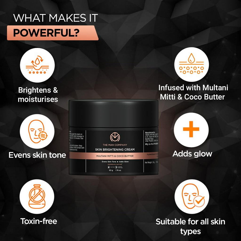 The Man Company Skin Brightening Cream Multani Mitti