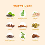 Auric Kadak Moringa Masala Tea - Black Tea from Assam & Darjeeling with Real Spices (Cardamom, Ginger, Black Pepper)