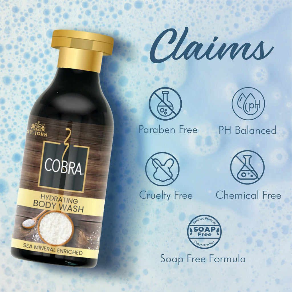 ST.JOHN Cobra Sea Mineral Enriched Body Wash Refreshing & Hydrating Deep Cleansing with Oceanic Minerals For All Skin Types