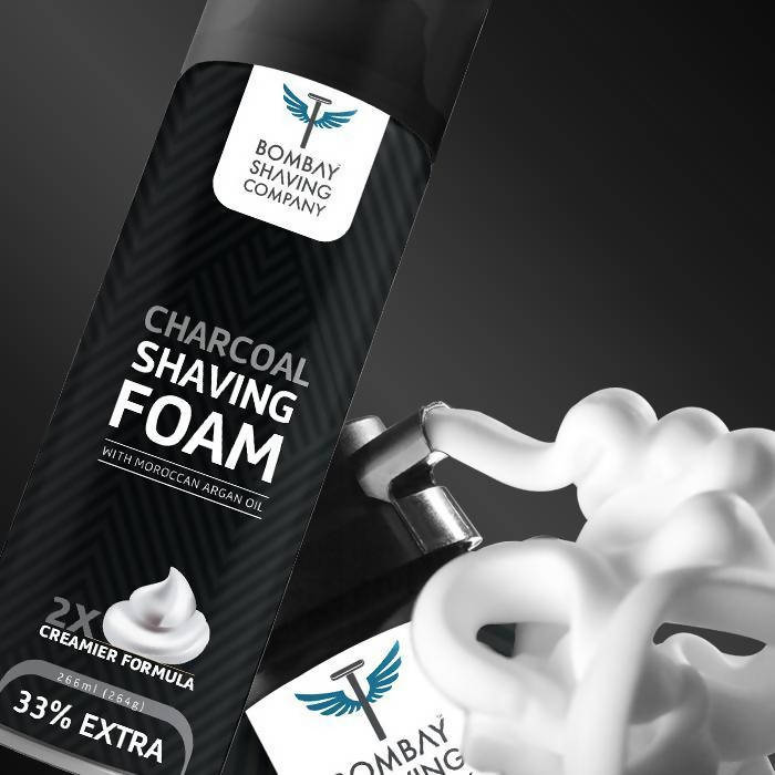Bombay Shaving Company Charcoal Shaving Foam with Moroccan Argan Oil