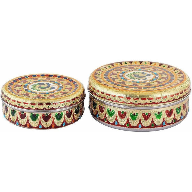 Handicraft Stainless Steel Multipurpose Storage Container , Steel Dry Fruit Box Hover Image