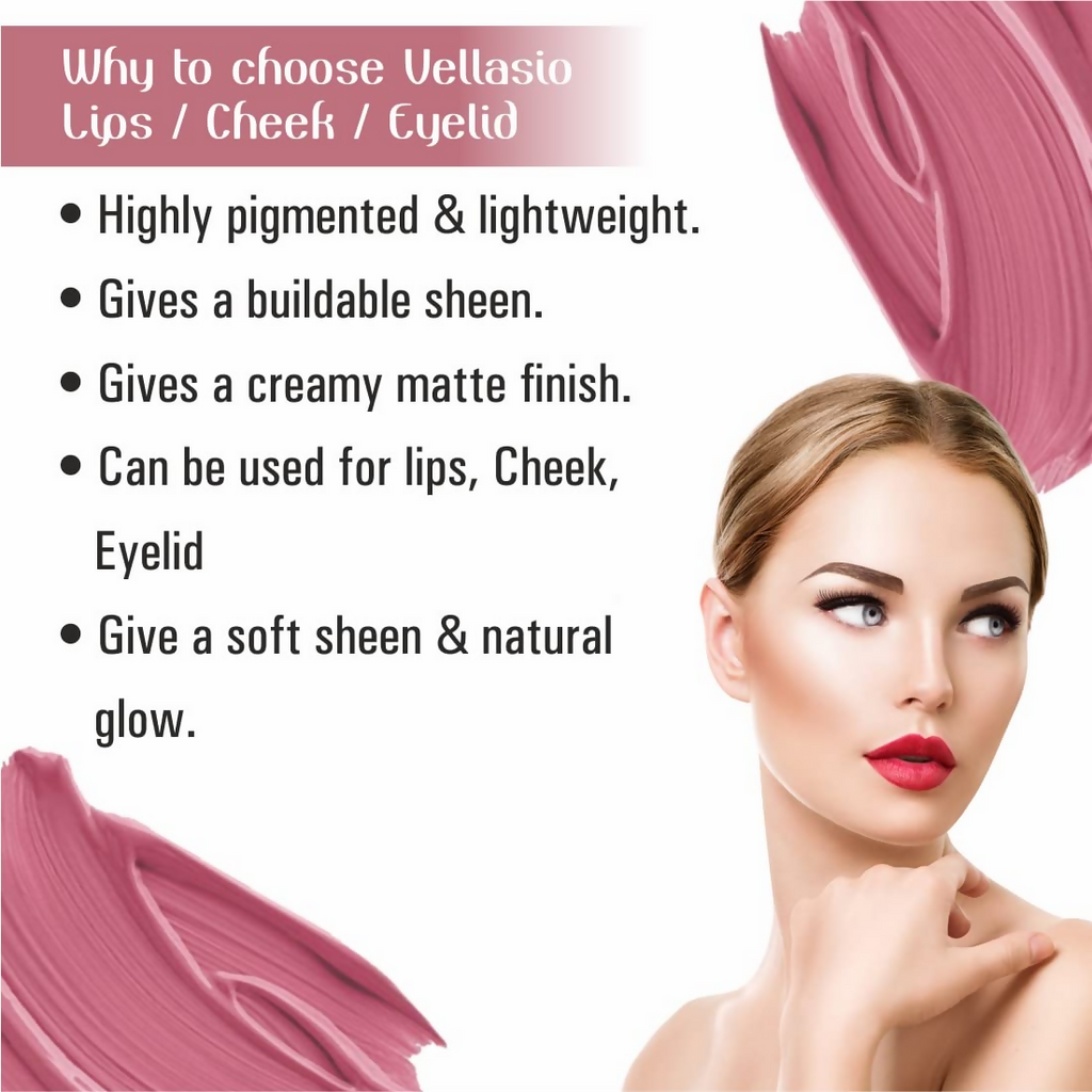 Vellasio Vegan Lip and cheek tint - Pink Brown