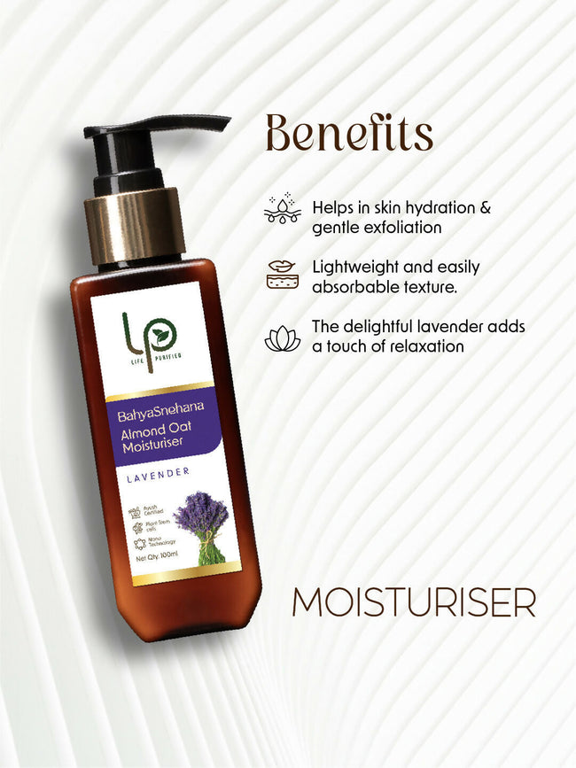 Life Purified Bahyasnehana Almond Oat Moisturiser - Body Lotion - Lavender Main Image