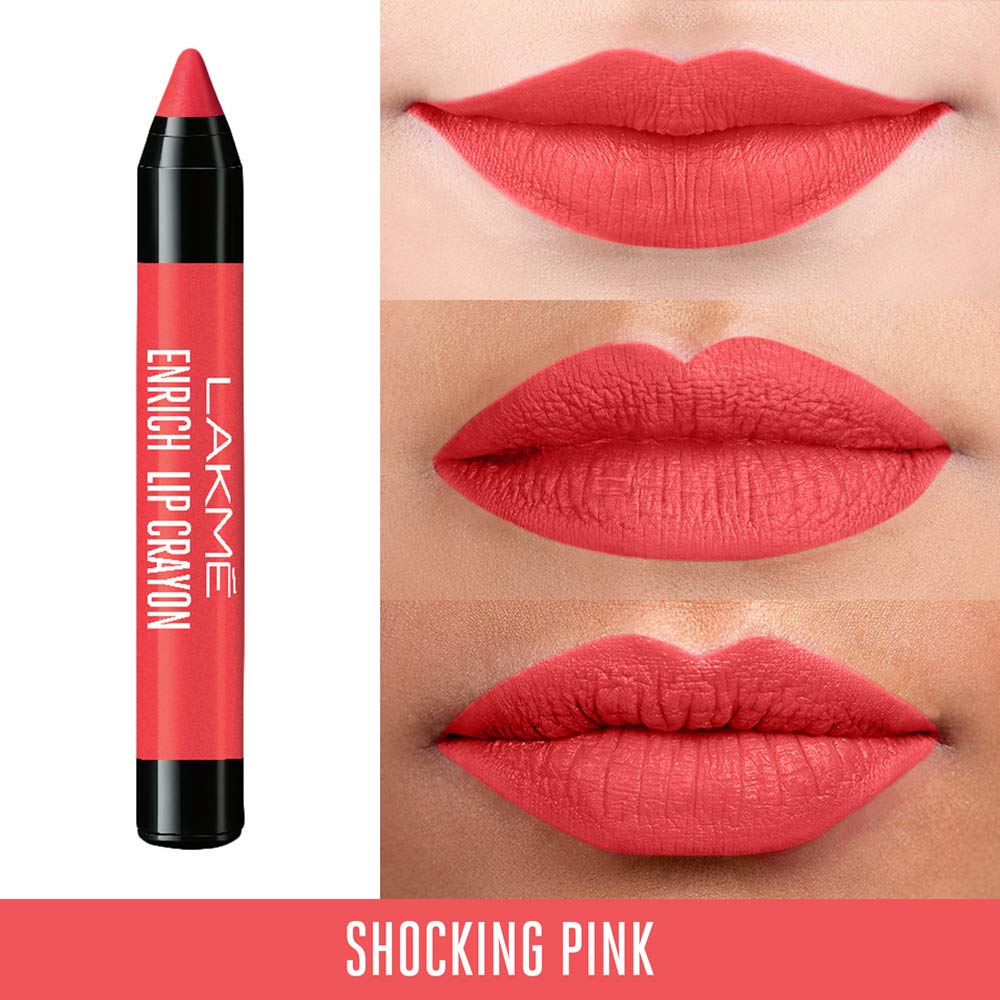 Lakme Enrich Lip Crayon - Shocking Pink