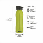 Dubblin Dollar Stainless Steel Sipper Water Bottle