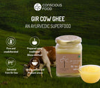 Conscious Food A2 Gir Cow Ghee (Bilona Preparation) | 100% Gir Cow Ghee | Homemade & Organic Ghee