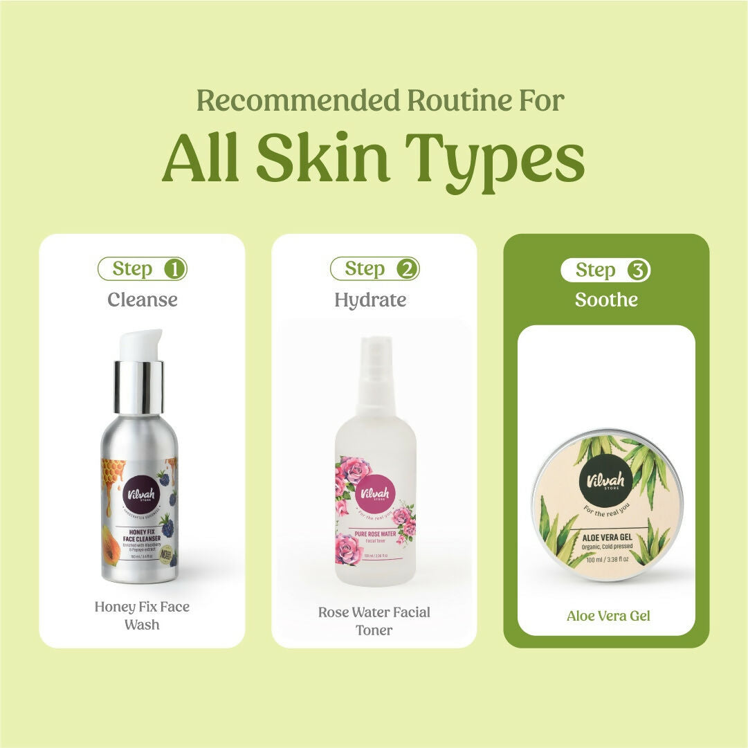 Vilvah Store Aloe Vera Gel (Multi-Purpose Skin & Hair Care)