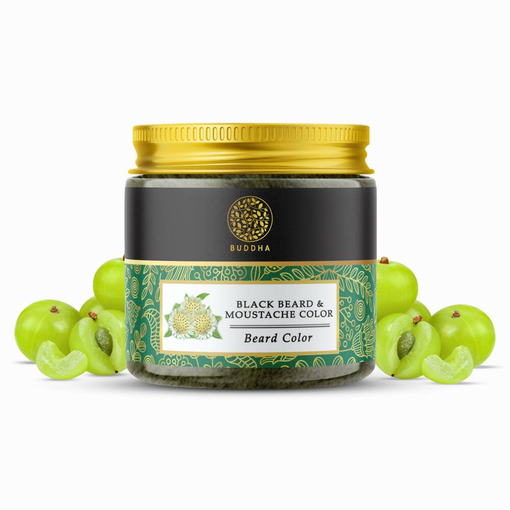 Buddha Natural Beard & Moustache Black Color