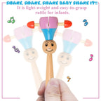 Matoyi Wobbly Panda & Blue Rabbit Pull Along & Maraca For Kids