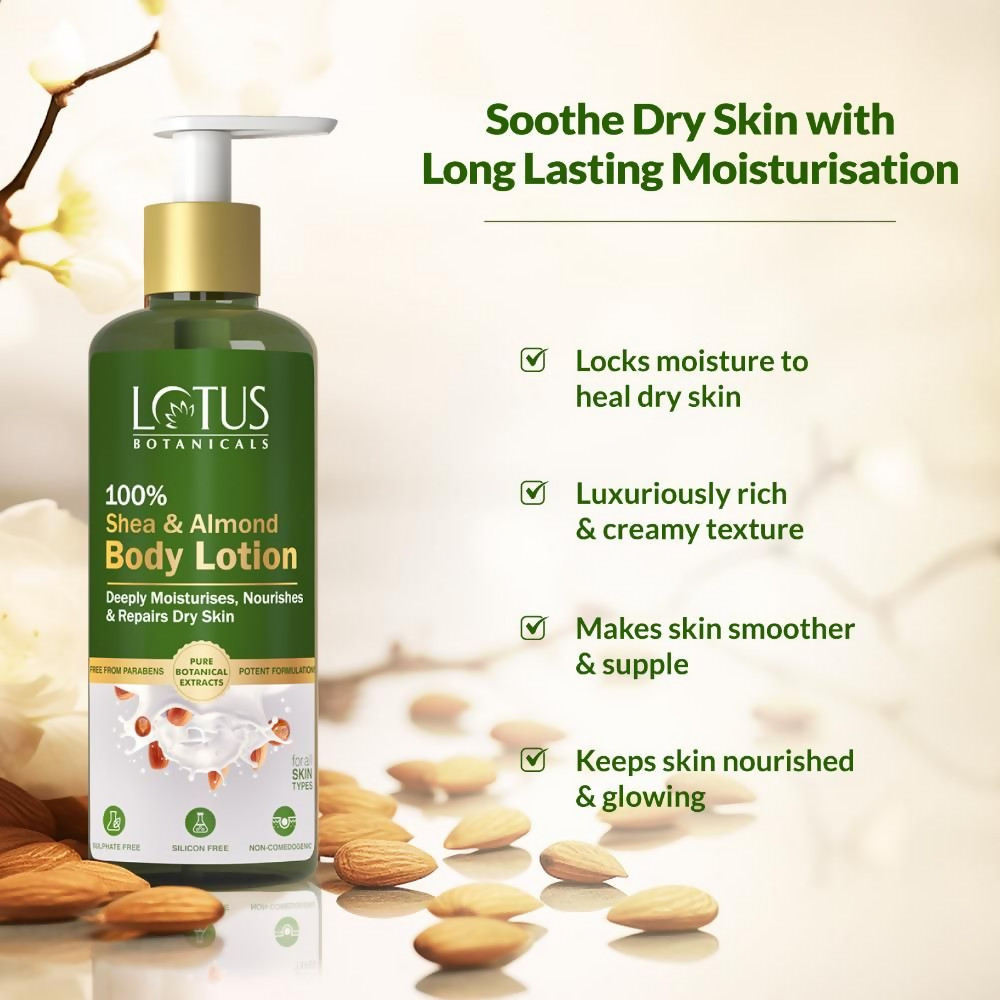 Lotus Botanicals 100% Shea & Almond Body Lotion