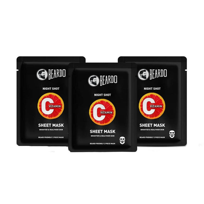 Beardo Night Shot Vitamin C Sheet Masks Hover Image