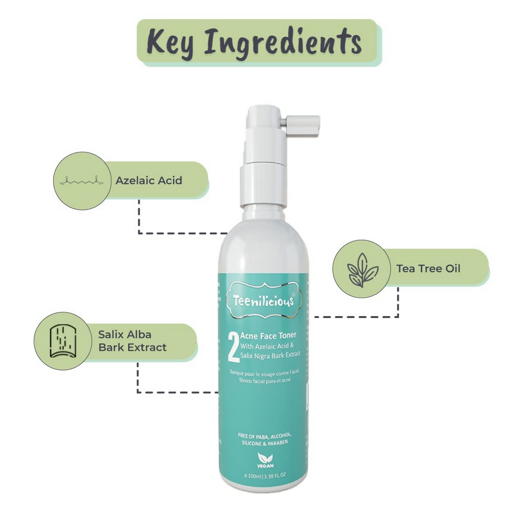 Teenilicious Acne Toner Tea Tree Oil With Azelaic Acid