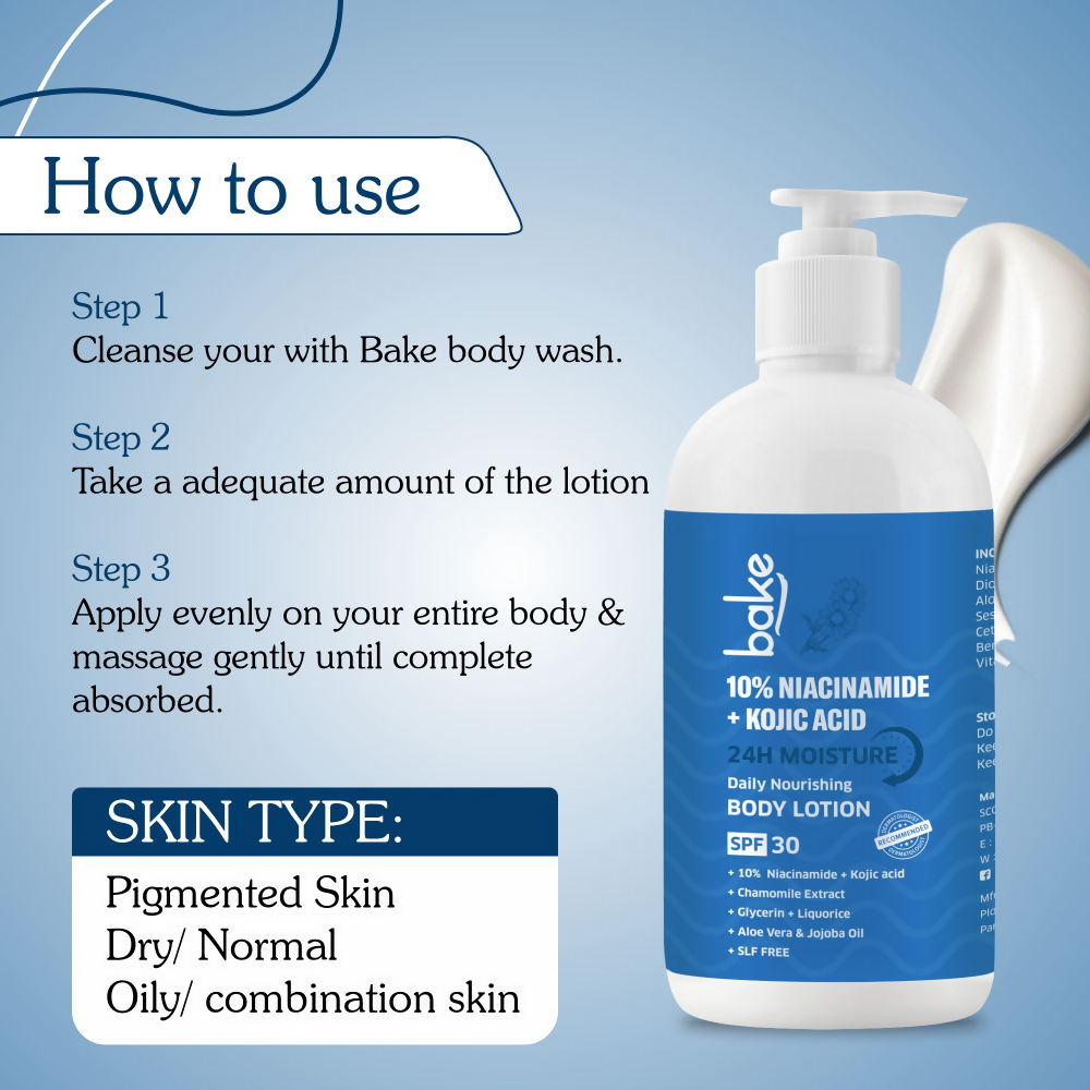 Bake 10% Niacinamide + Kojic Acid Body Lotion SPF 30