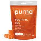 Purna Gummies Superfruits Collagen Mixed Fruit Flavour Gummies for Hair and Skin