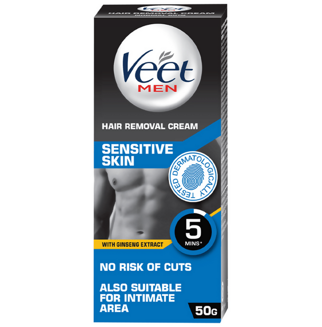 Veet Hair Removal Cream for Men - Sensitive Skin Hover Image