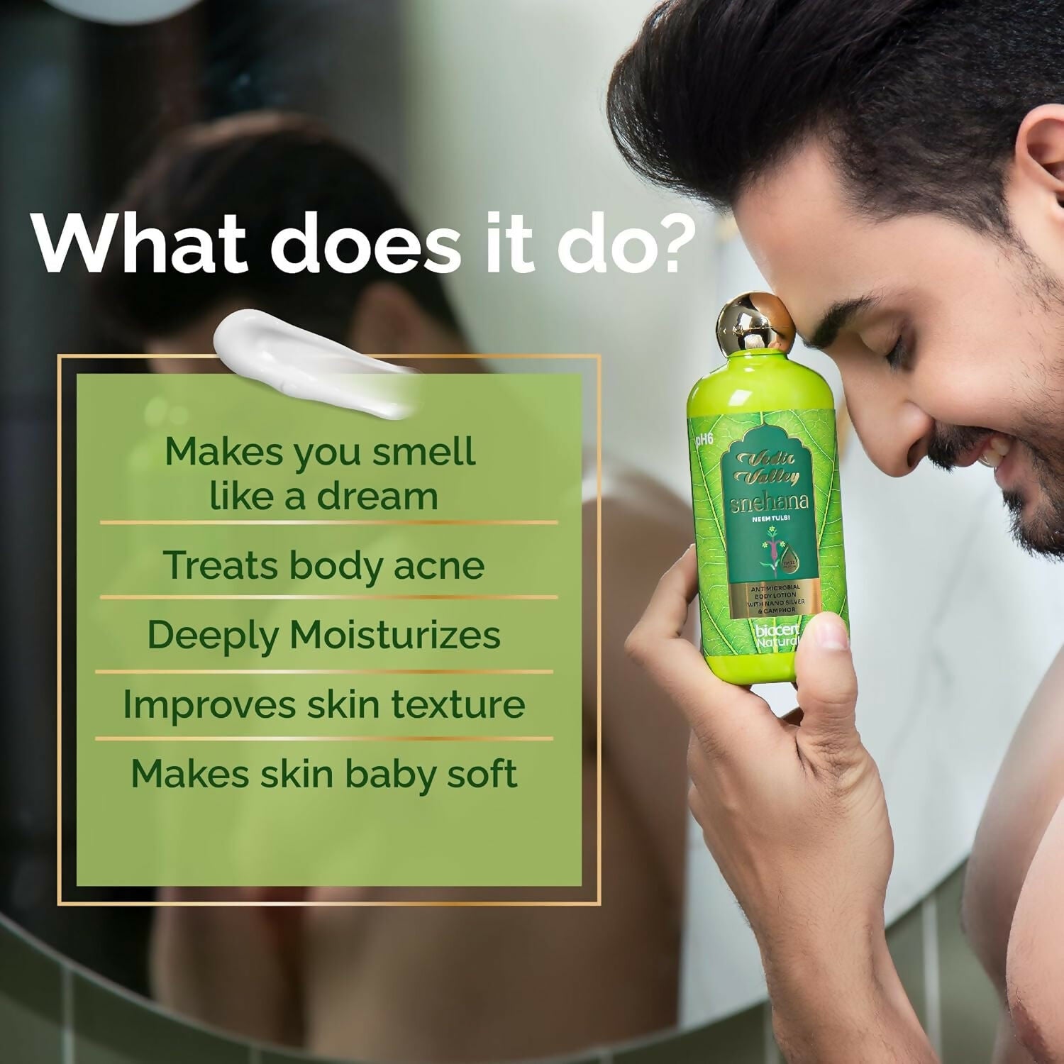 Vedic Valley Neem Tulsi Body Lotion for Women & Men