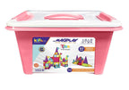 Kipa MagPlay Build A Castle 60 Pcs. Magnetic Tiles Set with Storage Container, Constructing and Creative Toy with Smart Outdoor BagPack for Kids