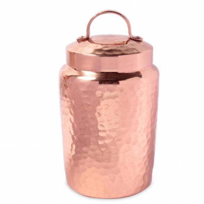 Isha Life Hammered Copper Container with Lid Hover Image