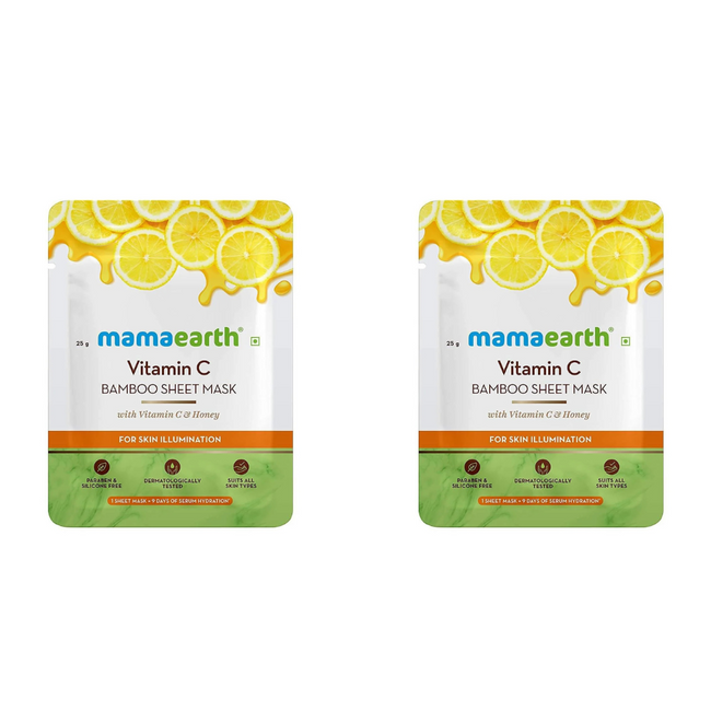 Mamaearth Vitamin C Bamboo Sheet Mask For Skin Illumination Main Image