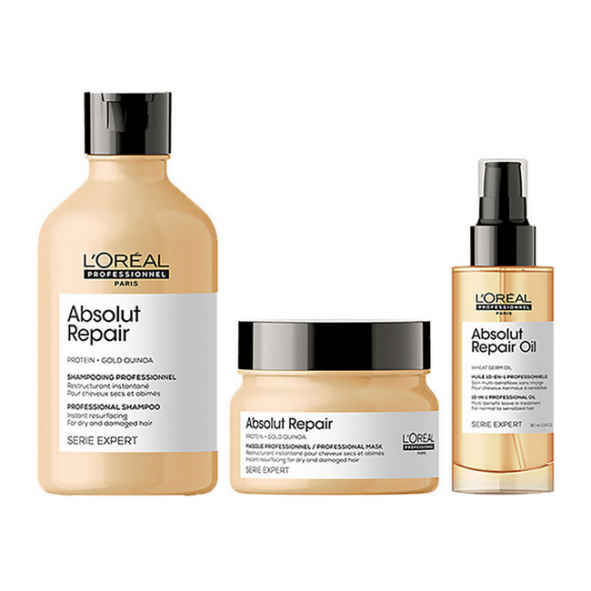 L'Oreal Professionnel Absolut Repair Shampoo, Hair Mask & Hair Serum, Serie Expert Hover Image