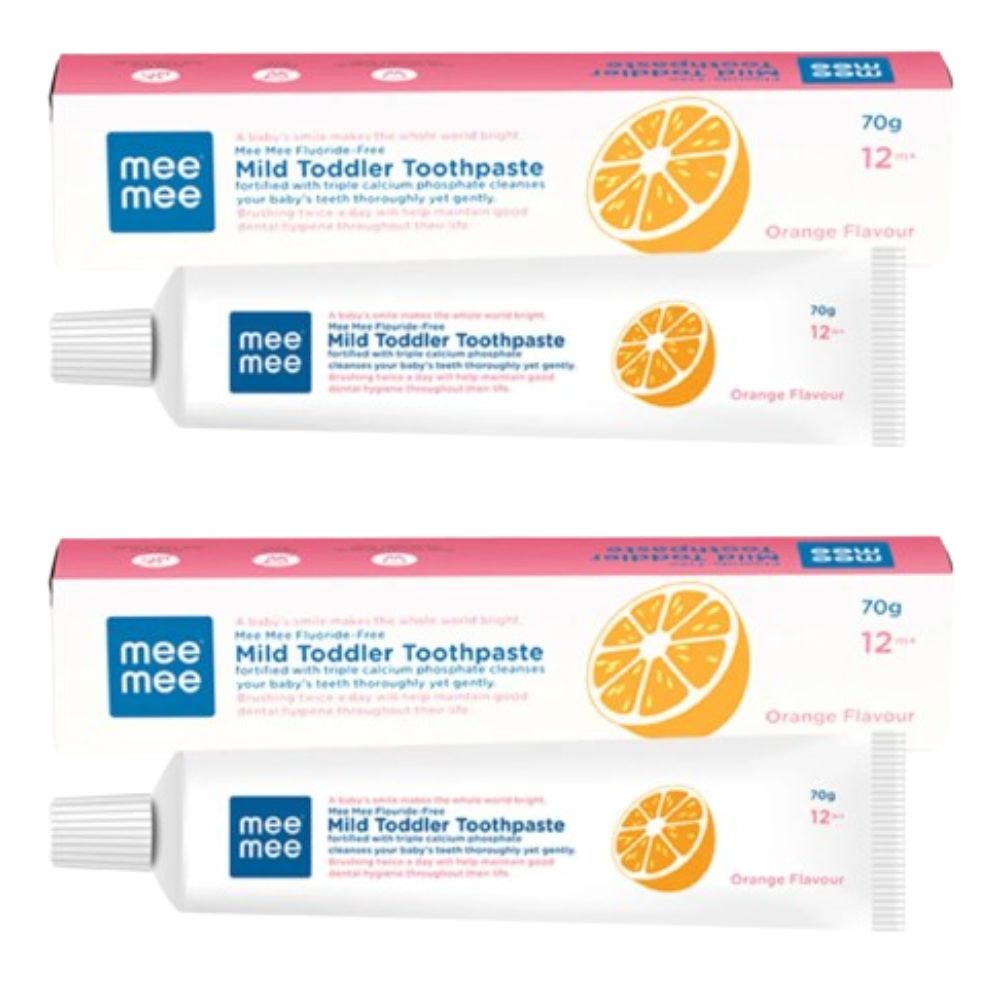 Mee Mee Fluoride-Free Mild Toddler Toothpaste - Orange Flavor