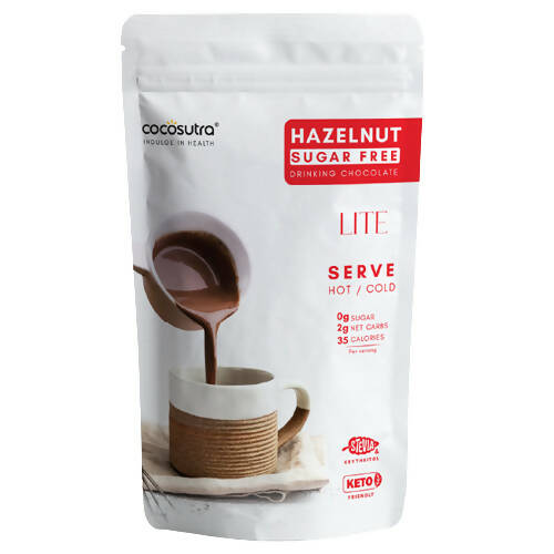 Cocosutra Lite - Hazelnut Sugar Free Drinking Chocolate Mix Hover Image