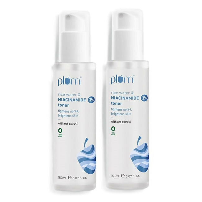 Plum 3% Niacinamide & Rice Water Face Toner - Reduces Pores & Blemishes For Bright Skin Main Image