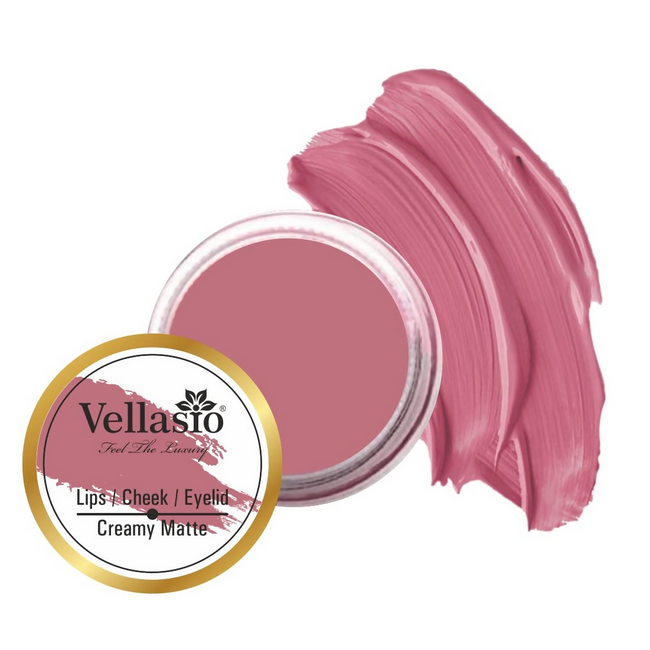 Vellasio Vegan Lip and cheek tint - Pink Brown Hover Image